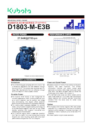 Motori Kubota D1803-M-DI-E2B