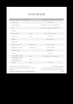 Motori Kubota D1803-M-E2B
