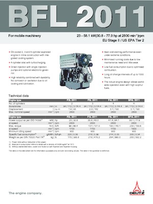 Motori Deutz F 3 L 2011