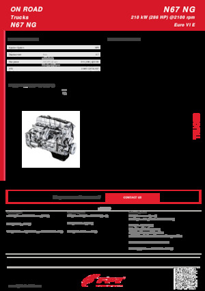 Motori FPT Industrial N67 NG ENT (210 kW) 