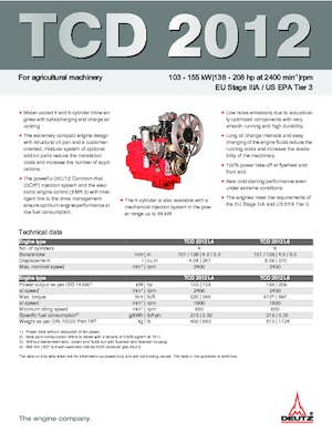 Motori Deutz TCD 2012 L6
