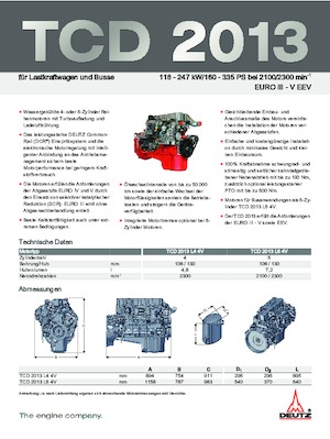 Motori Deutz TCD 2013 L6 4V