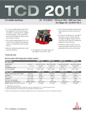 Motori Deutz TD 2011 L4 I