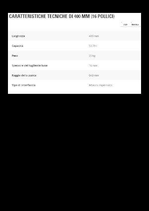 Benne per escavatori Caterpillar 400 MM
