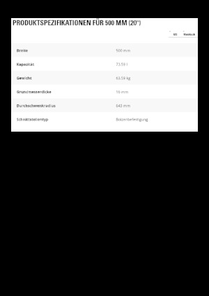 Benne per escavatori Caterpillar 500 MM