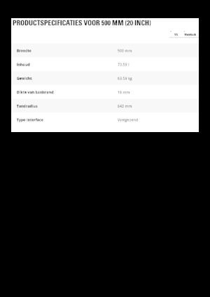 Benne per escavatori Caterpillar 500 MM