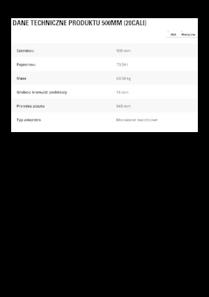 Benne per escavatori Caterpillar 500 MM