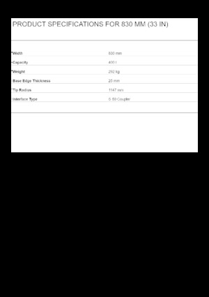 Benne per escavatori Caterpillar 830 MM