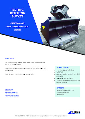 Benne per escavatori Arden C31I20