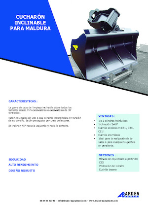 Benne per escavatori Arden C31I20