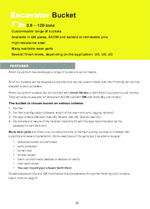 Benne per escavatori Arden R60CT1