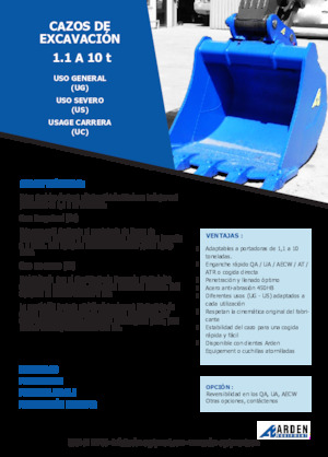 Benne per escavatori Arden R05G05