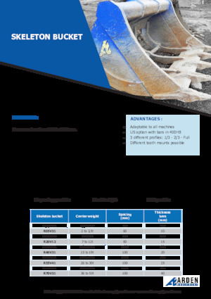 Benne per escavatori Arden R30V31S
