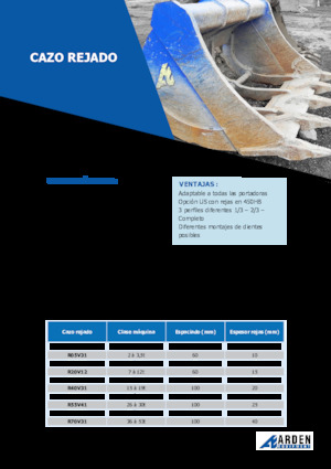 Benne per escavatori Arden R30V31S