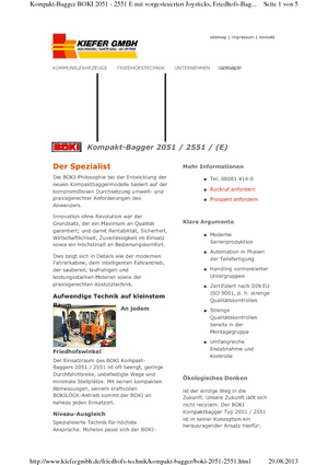 Escavatori per uso cementifero Reform Werke Boki 2551 E