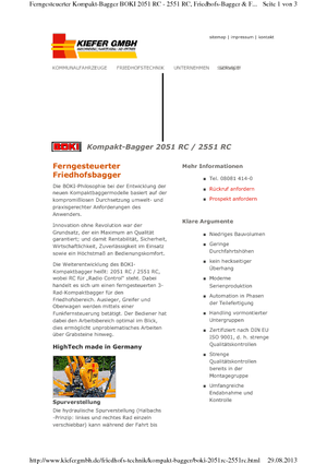 Escavatori per uso cementifero Reform Werke Boki 2551 RC