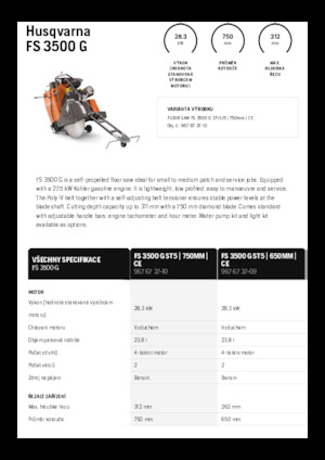 Seghe da pavimento Husqvarna FS 3500 G