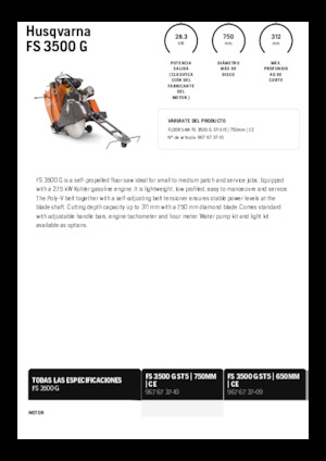 Seghe da pavimento Husqvarna FS 3500 G