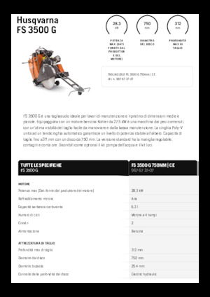 Seghe da pavimento Husqvarna FS 3500 G