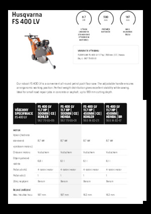 Seghe da pavimento Husqvarna FS 400 LV