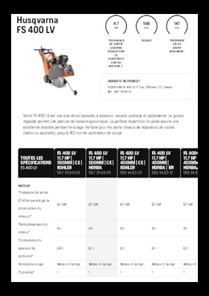 Seghe da pavimento Husqvarna FS 400 LV