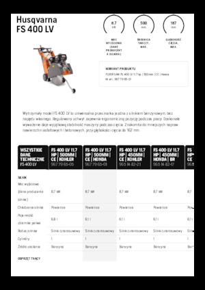 Seghe da pavimento Husqvarna FS 400 LV