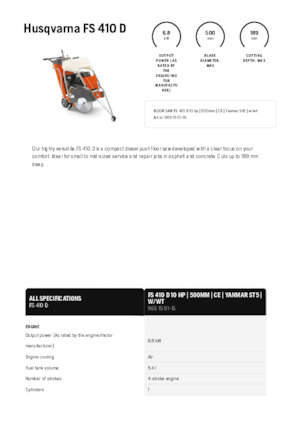 Seghe da pavimento Husqvarna FS 410 D