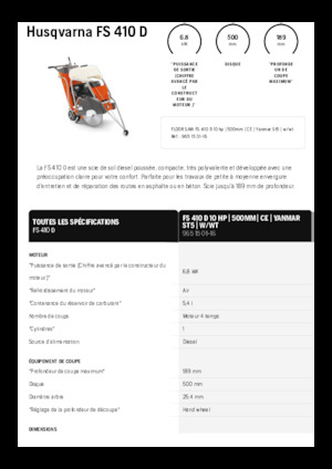 Seghe da pavimento Husqvarna FS 410 D