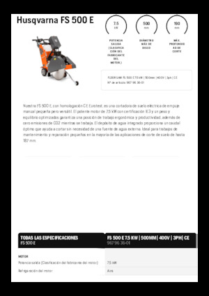 Seghe da pavimento Husqvarna FS 500 E