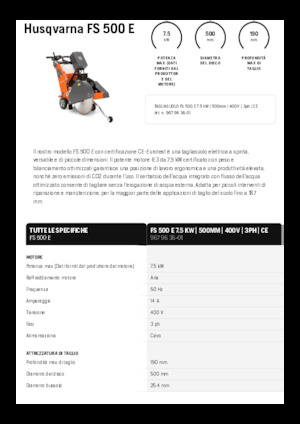 Seghe da pavimento Husqvarna FS 500 E