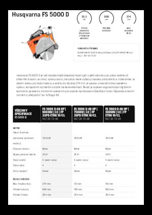 Seghe da pavimento Husqvarna FS 5000 D