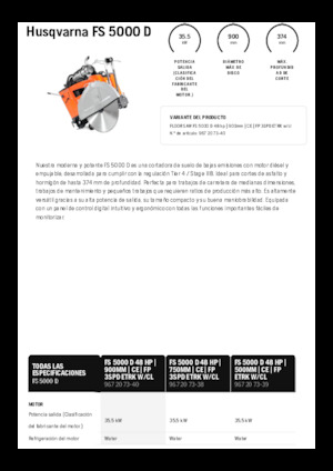 Seghe da pavimento Husqvarna FS 5000 D