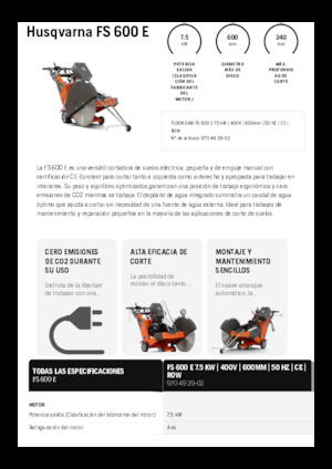 Seghe da pavimento Husqvarna FS 600 E