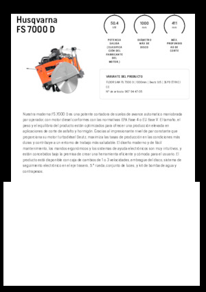Seghe da pavimento Husqvarna FS 7000 D