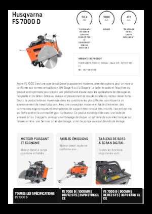 Seghe da pavimento Husqvarna FS 7000 D