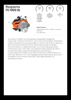 Seghe da pavimento Husqvarna FS 7000 DL