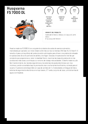 Seghe da pavimento Husqvarna FS 7000 DL