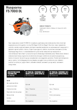 Seghe da pavimento Husqvarna FS 7000 DL