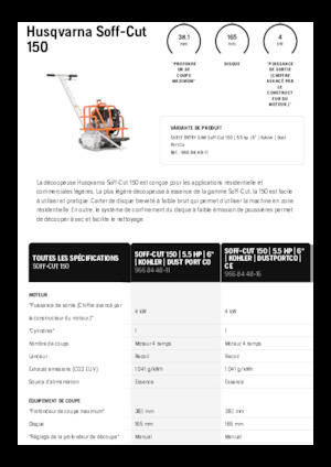 Seghe da pavimento Husqvarna Soff-Cut® 150