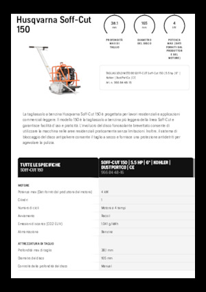 Seghe da pavimento Husqvarna Soff-Cut® 150