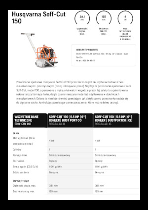 Seghe da pavimento Husqvarna Soff-Cut® 150