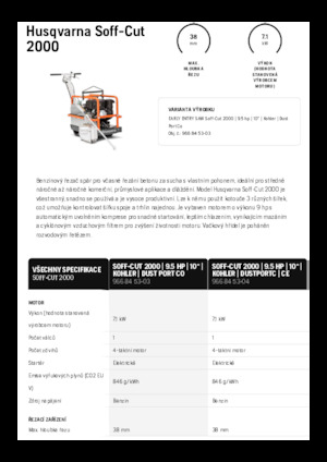 Seghe da pavimento Husqvarna Soff-Cut® 2000