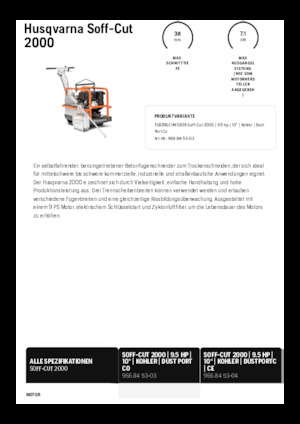 Seghe da pavimento Husqvarna Soff-Cut® 2000