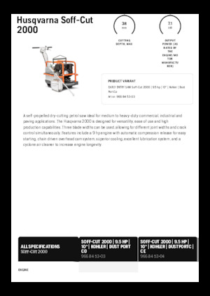 Seghe da pavimento Husqvarna Soff-Cut® 2000