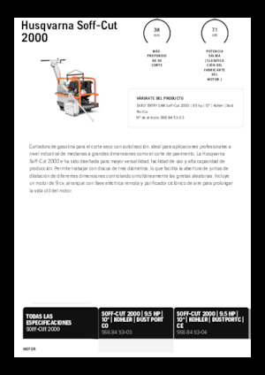Seghe da pavimento Husqvarna Soff-Cut® 2000