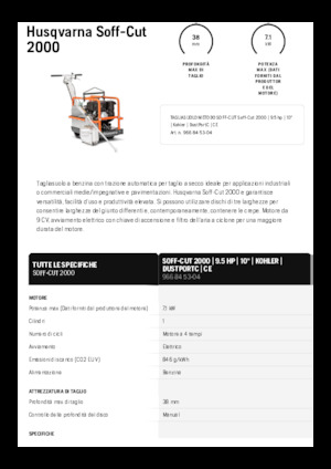 Seghe da pavimento Husqvarna Soff-Cut® 2000