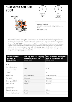 Seghe da pavimento Husqvarna Soff-Cut® 2000
