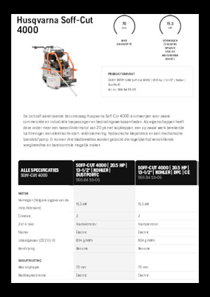 Seghe da pavimento Husqvarna Soff-Cut® 4000