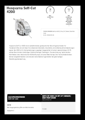 Seghe da pavimento Husqvarna Soff-Cut® 4200