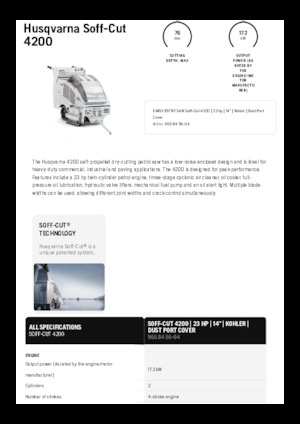 Seghe da pavimento Husqvarna Soff-Cut® 4200